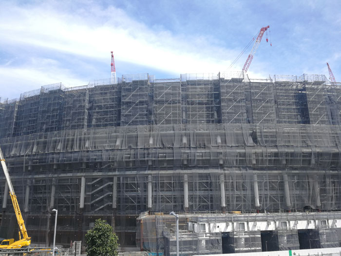 新国立競技場 建設中(2018年8月撮影)