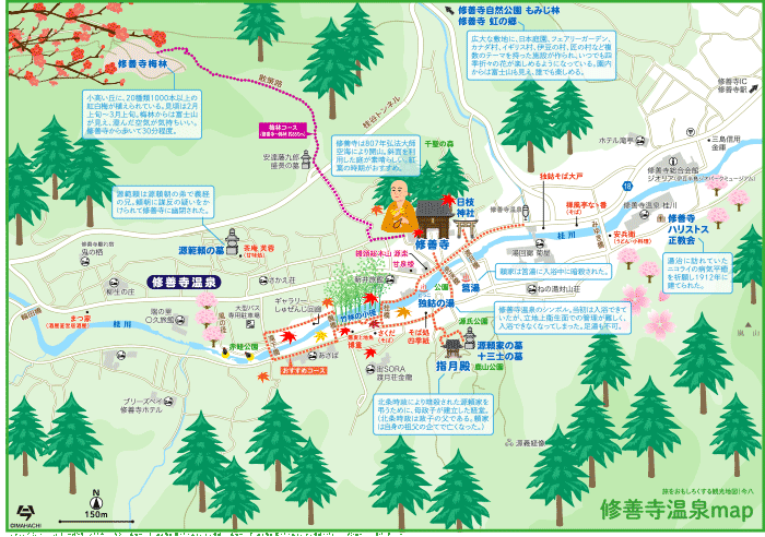 静岡 伊豆 修善寺温泉map